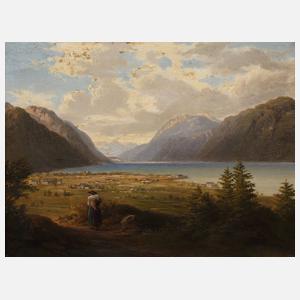 Sommerliche Alpenlandschaft mit See