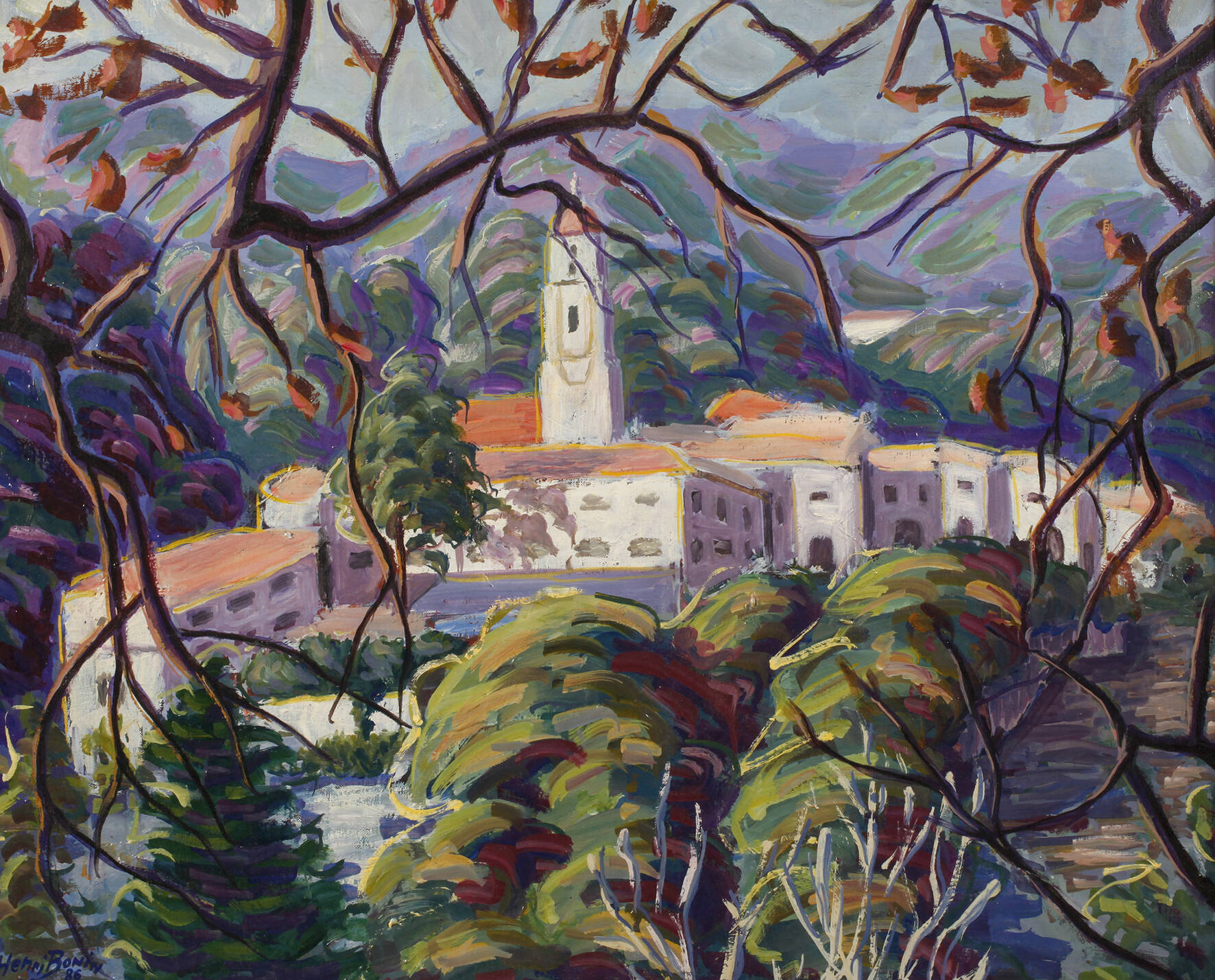 Henri Bonin-Pissarro, Dorf in den Bergen