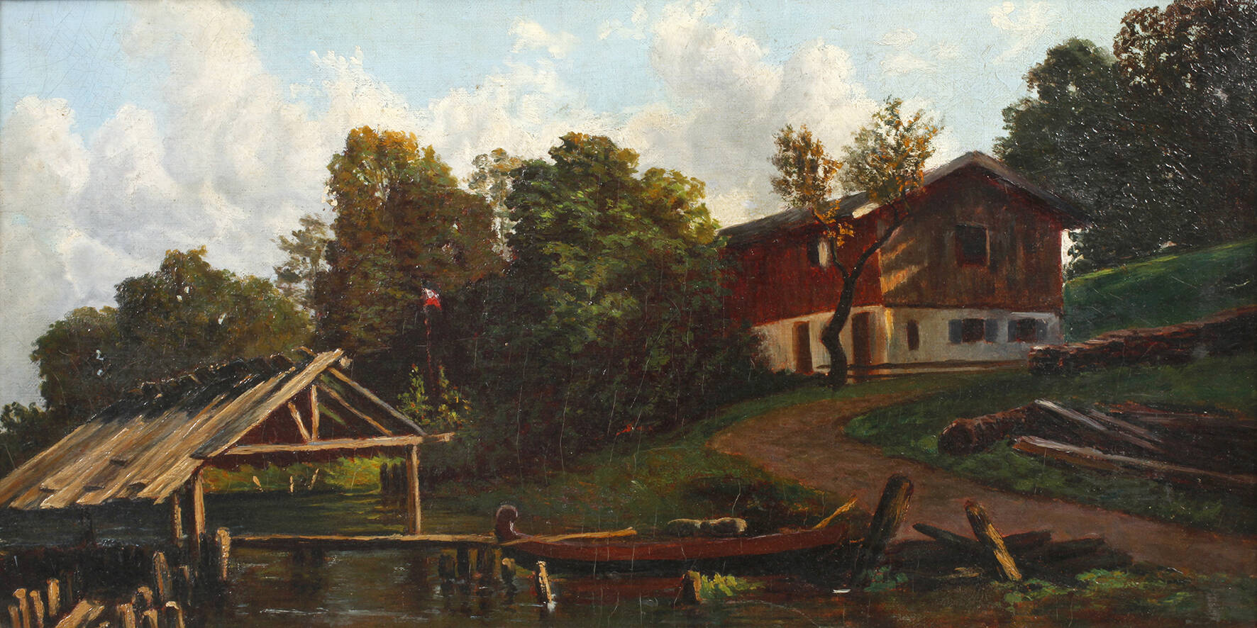 Siegfried Volz, attr., Haus am See