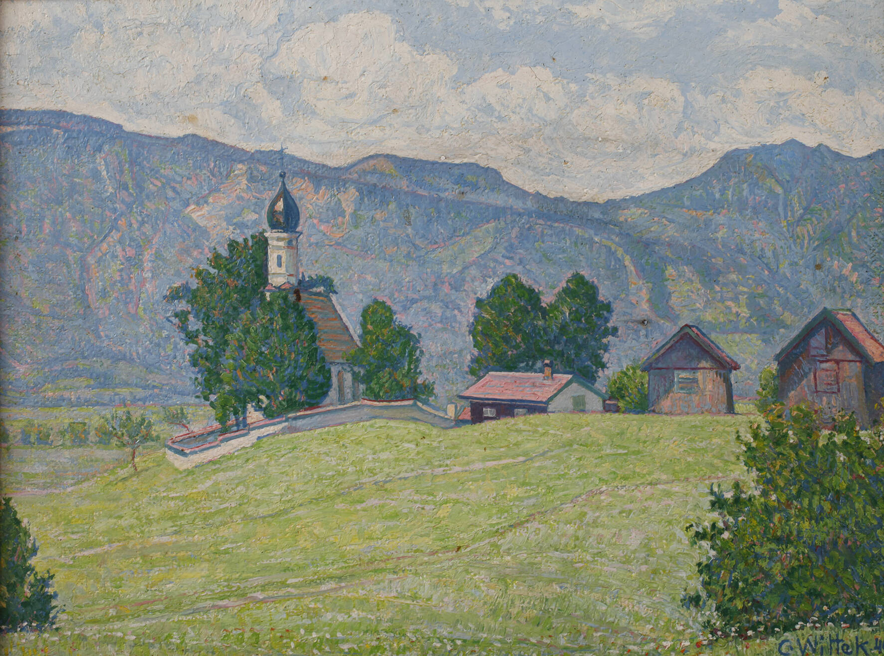 Carl Wittek, "Ramsach Kirch´l bei Murnau"