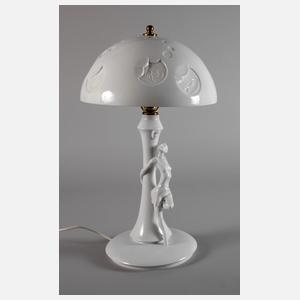 Volkstedt Lithophanie-Lampe mit Dame