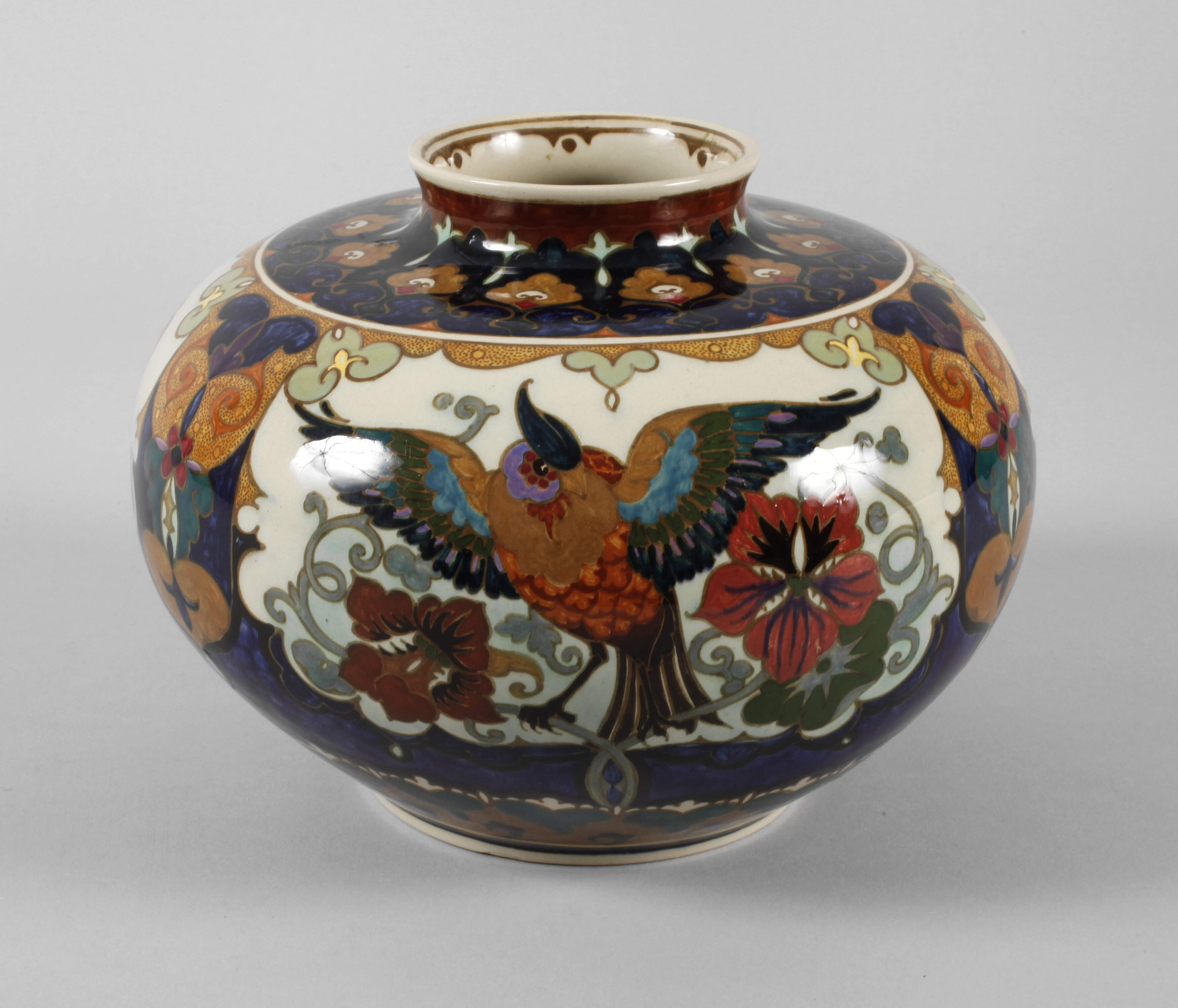 Rozenburg Vase Vogeldekor