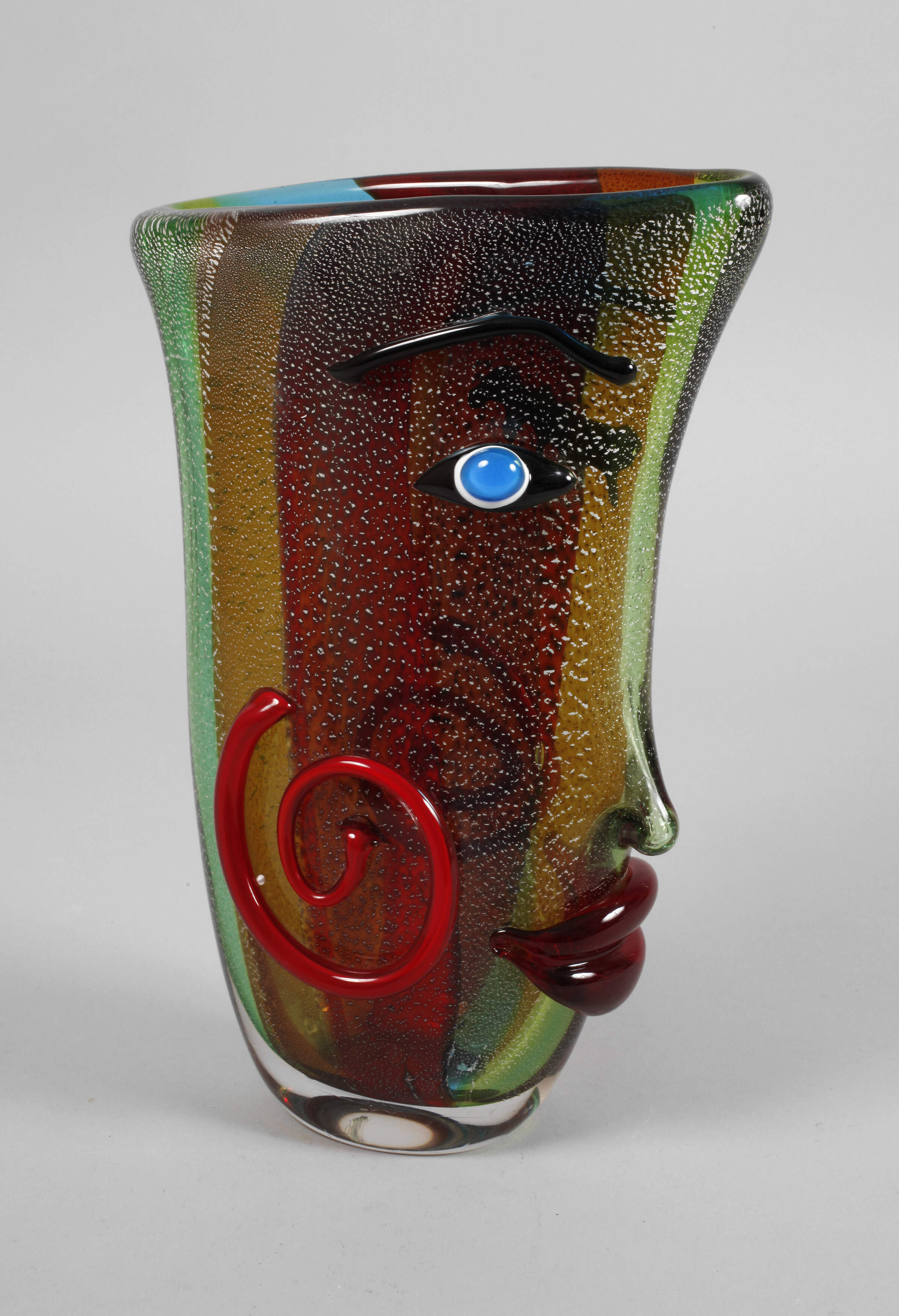 Gilde Glass Art Gesichtervase