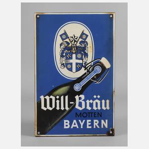 Emailleschild Will-Bräu