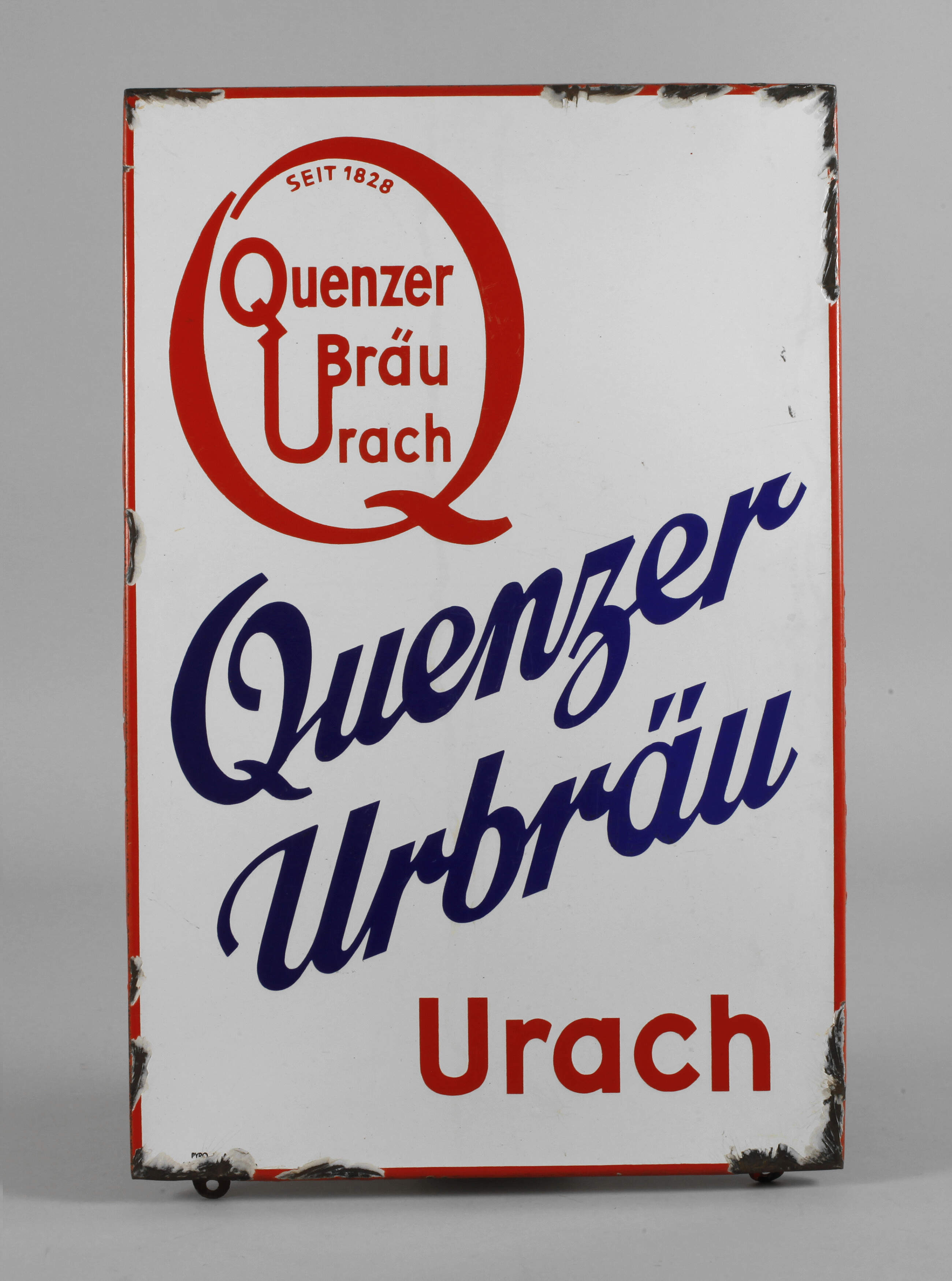 Emailleschild Quenzer Urbräu