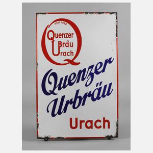 Emailleschild Quenzer Urbräu