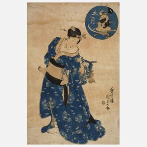 Farbholzschnitt Utagawa Kunisada (Toyokuni III.)