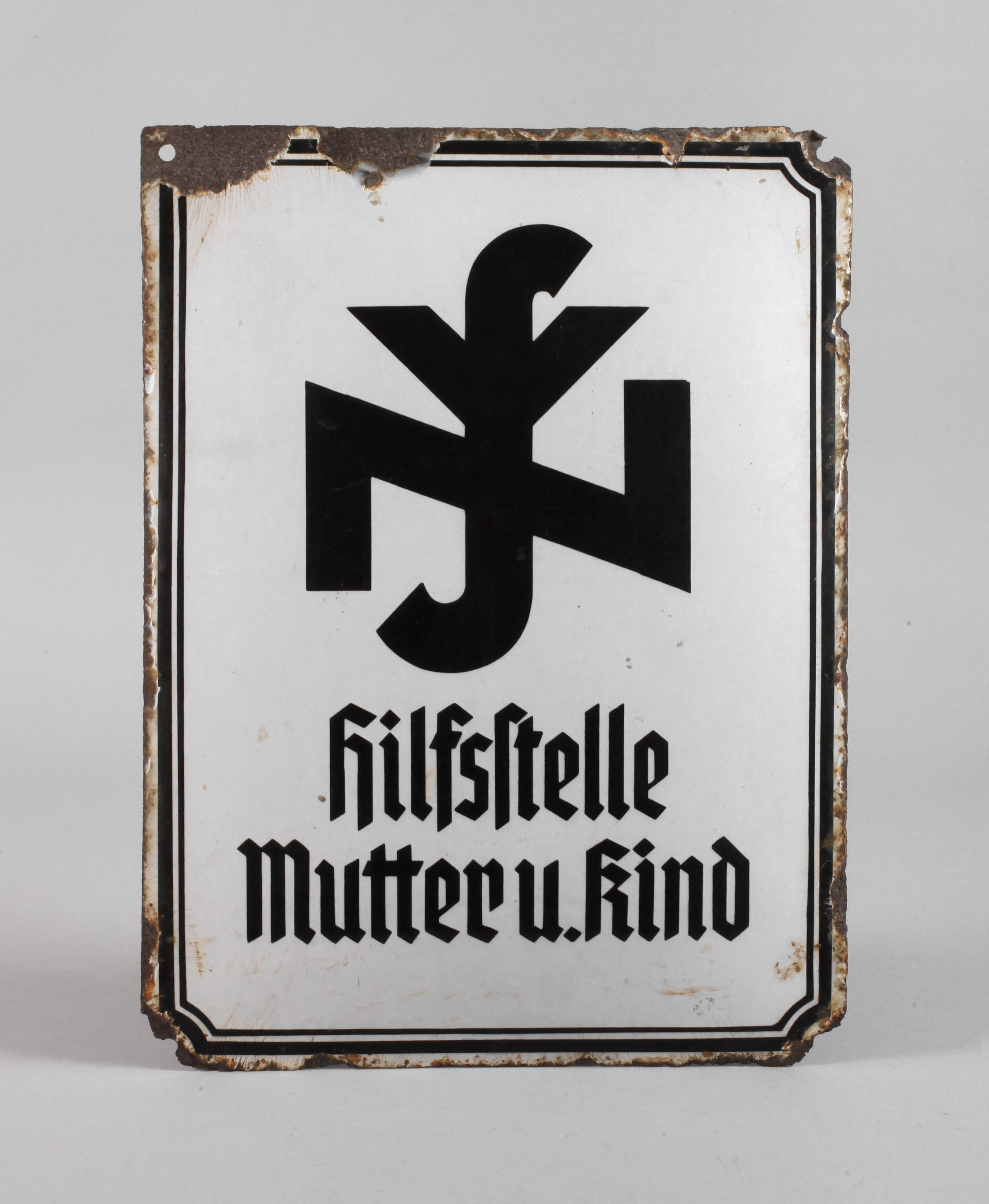 Emailleschild NS-Volkshilfe