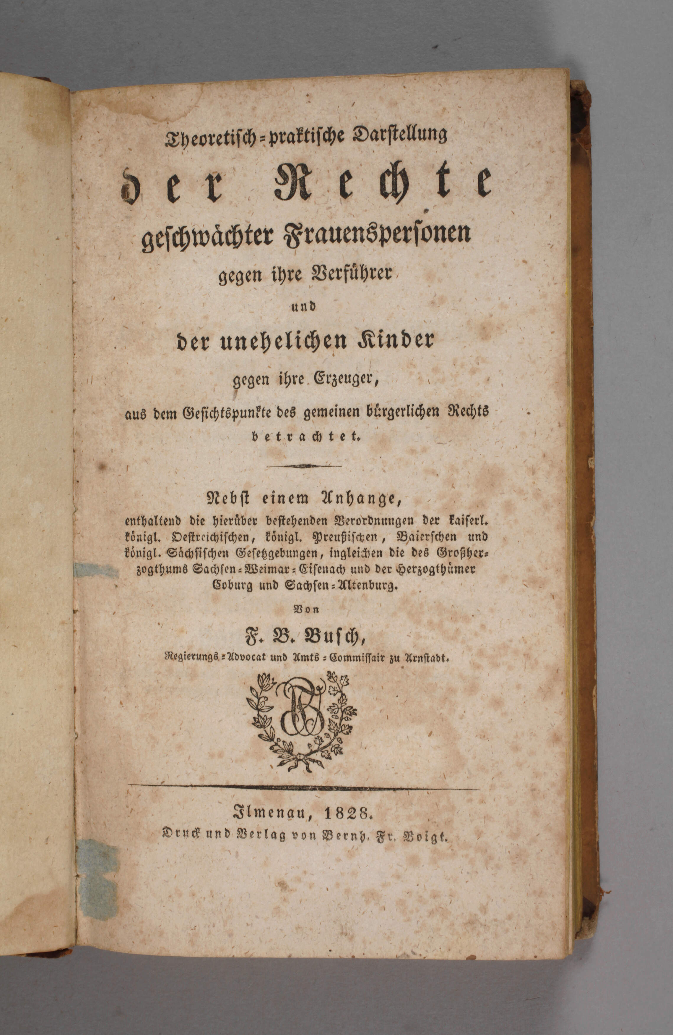 Rechte geschwächter Frauenspersonen 1828