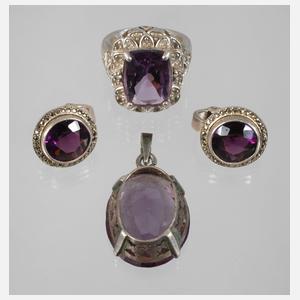 Konvolut Schmuck mit Amethysten