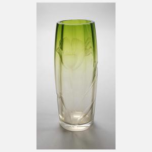 Moser Karlsbad Vase "Chromin innen"