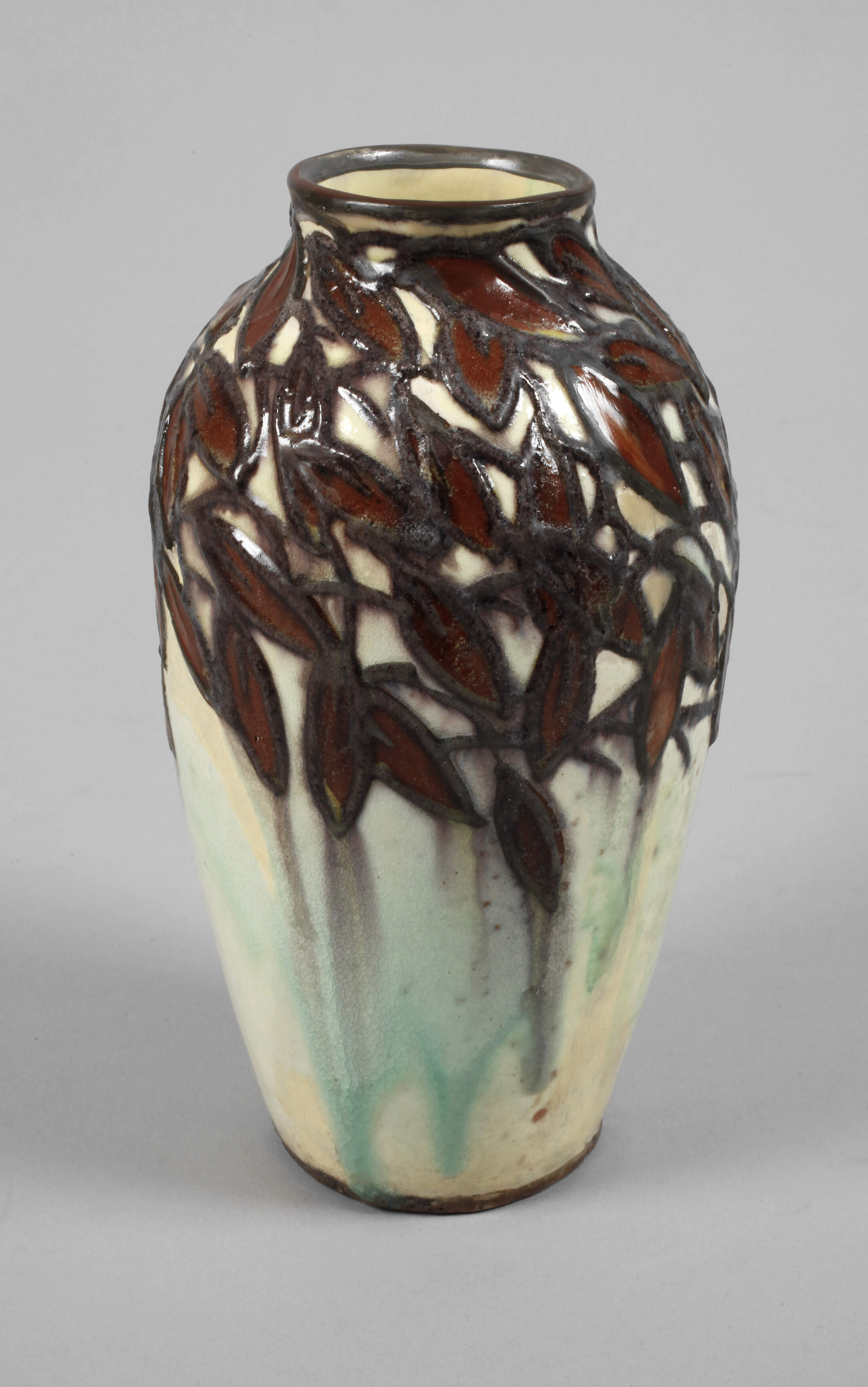 Max Laeuger Vase Blattdekor