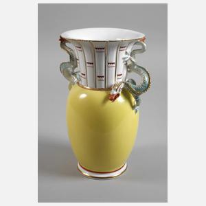 Meißen Teichert Drachenhenkelvase Art déco