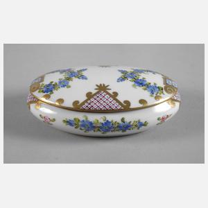 Limoges Deckeldose Blumenmalerei