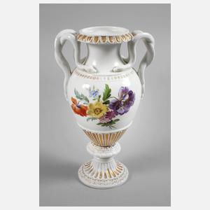 Meissen Schlangenhenkelvase "Blumenbukett"