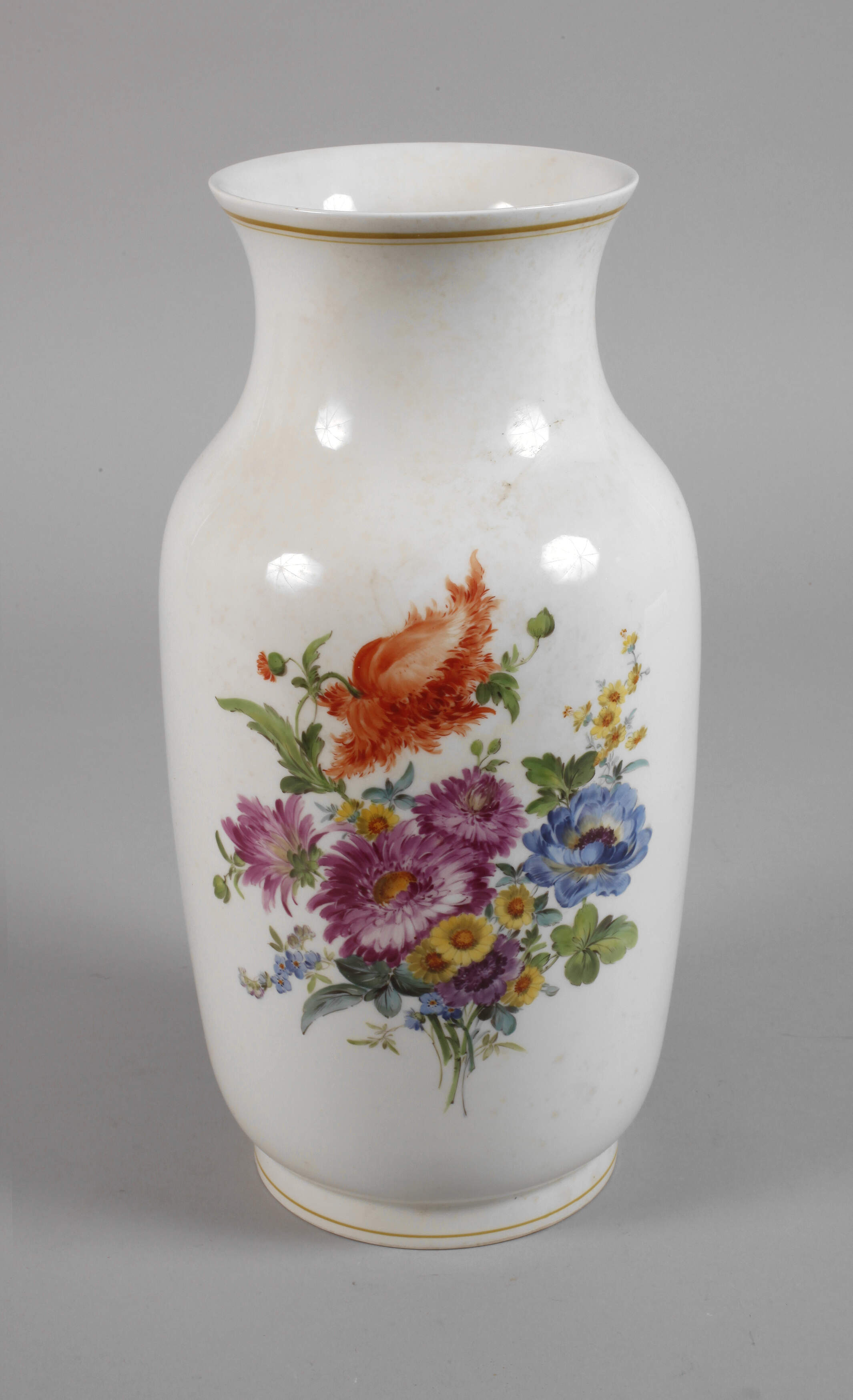 Meissen große Balustervase "Blumenbukett"