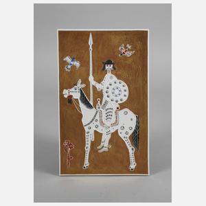 Meissen Reliefplatte "Don Quichotte"