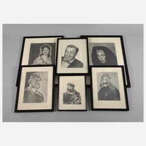 Rieder, Sechs Prominentenportraits