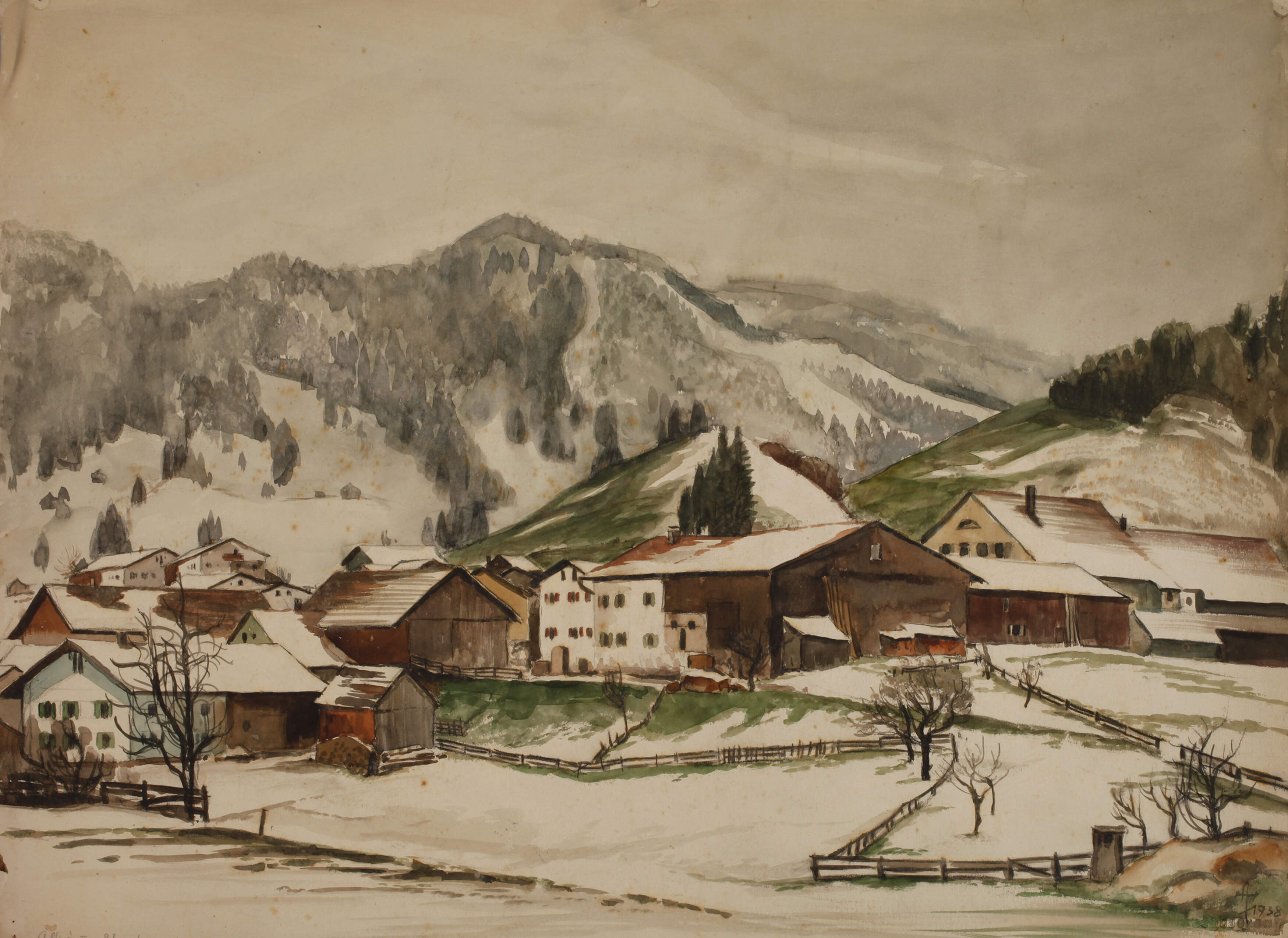 Alfred Tröger, Ansicht von Pfronten im Allgäu