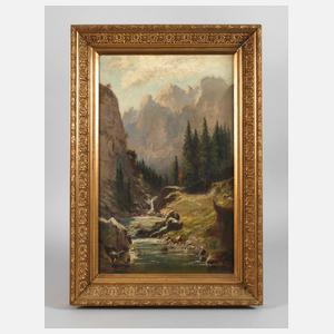 Ludwig Correggio, Schlucht in den Alpen