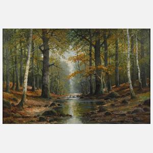 Albert Blaetter, Impressionistischer Waldbach