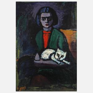 Mädchen mit Katze