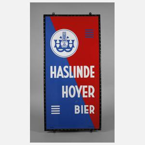 Emailleschild Haslinde Hoyer Bier