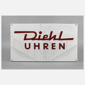 Emailleschild Diehl Uhren