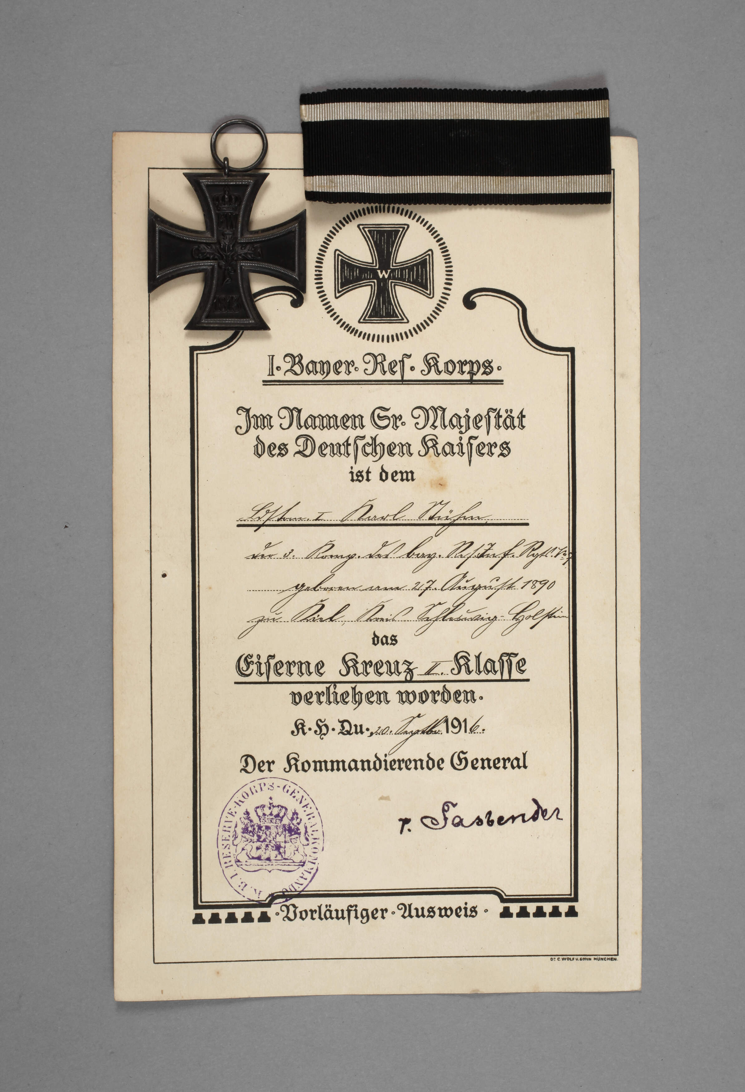 Eisernes Kreuz 1. Weltkrieg