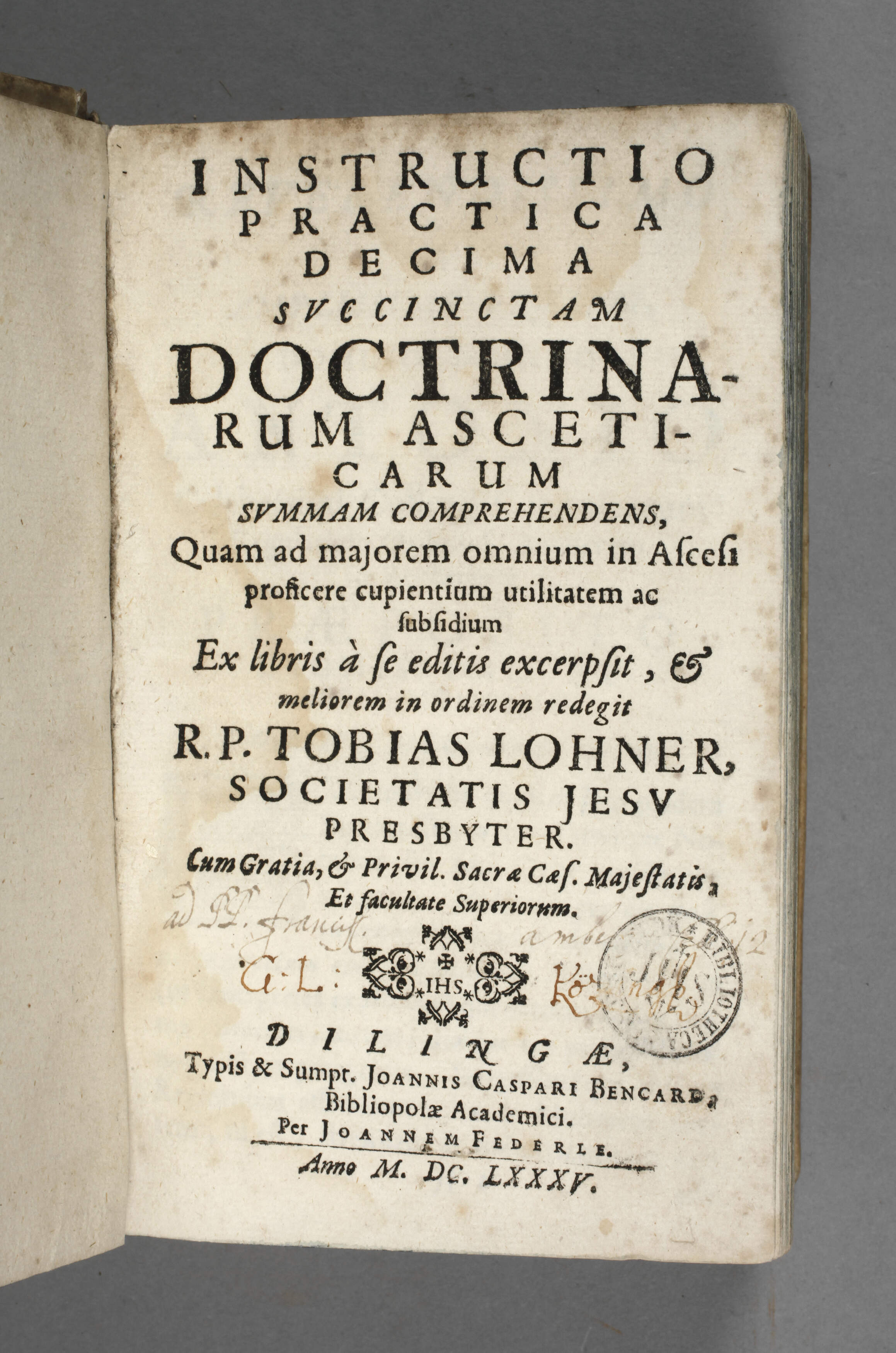 Doctrinarum Asceticarum 1685