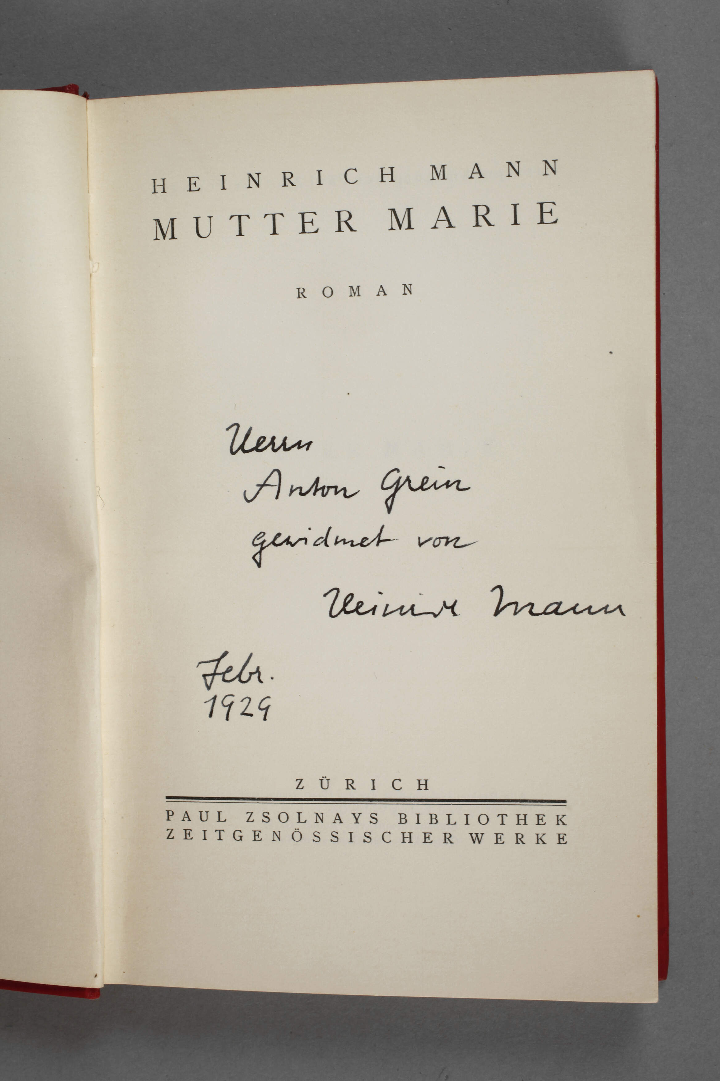 Heinrich Mann, Mutter Marie