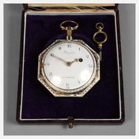 Feine Spindeltaschenuhr Gold111