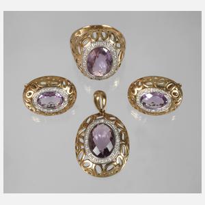 Schmuckset mit Amethysten