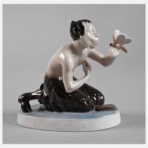 Rosenthal Faun mit Schmetterling