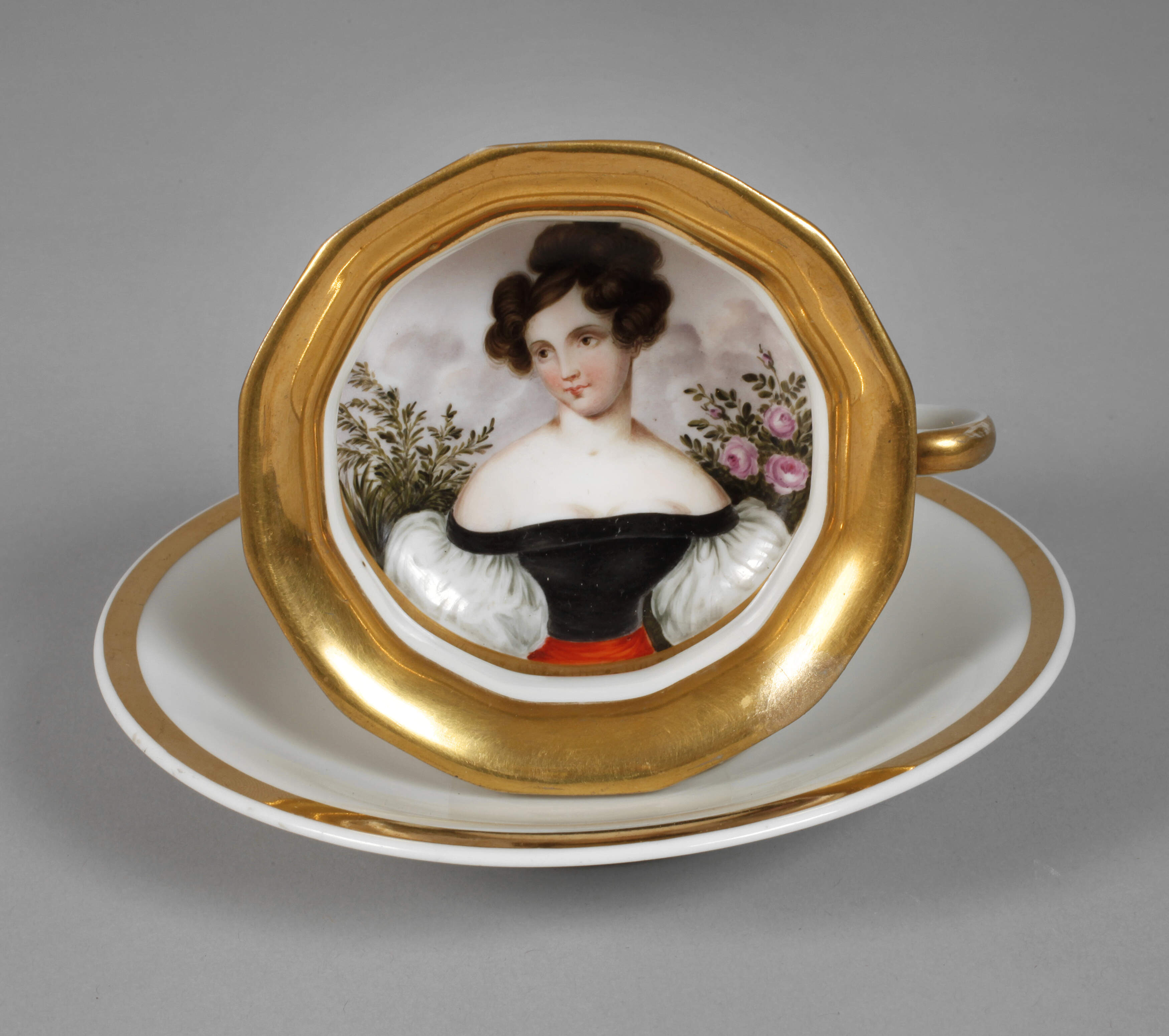 Portraittasse Biedermeier