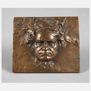 Franz Stiasny, kleines Bronzerelief Beethoven