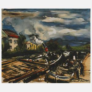 Maurice de Vlaminck, Dampfschiff in der Schleuse