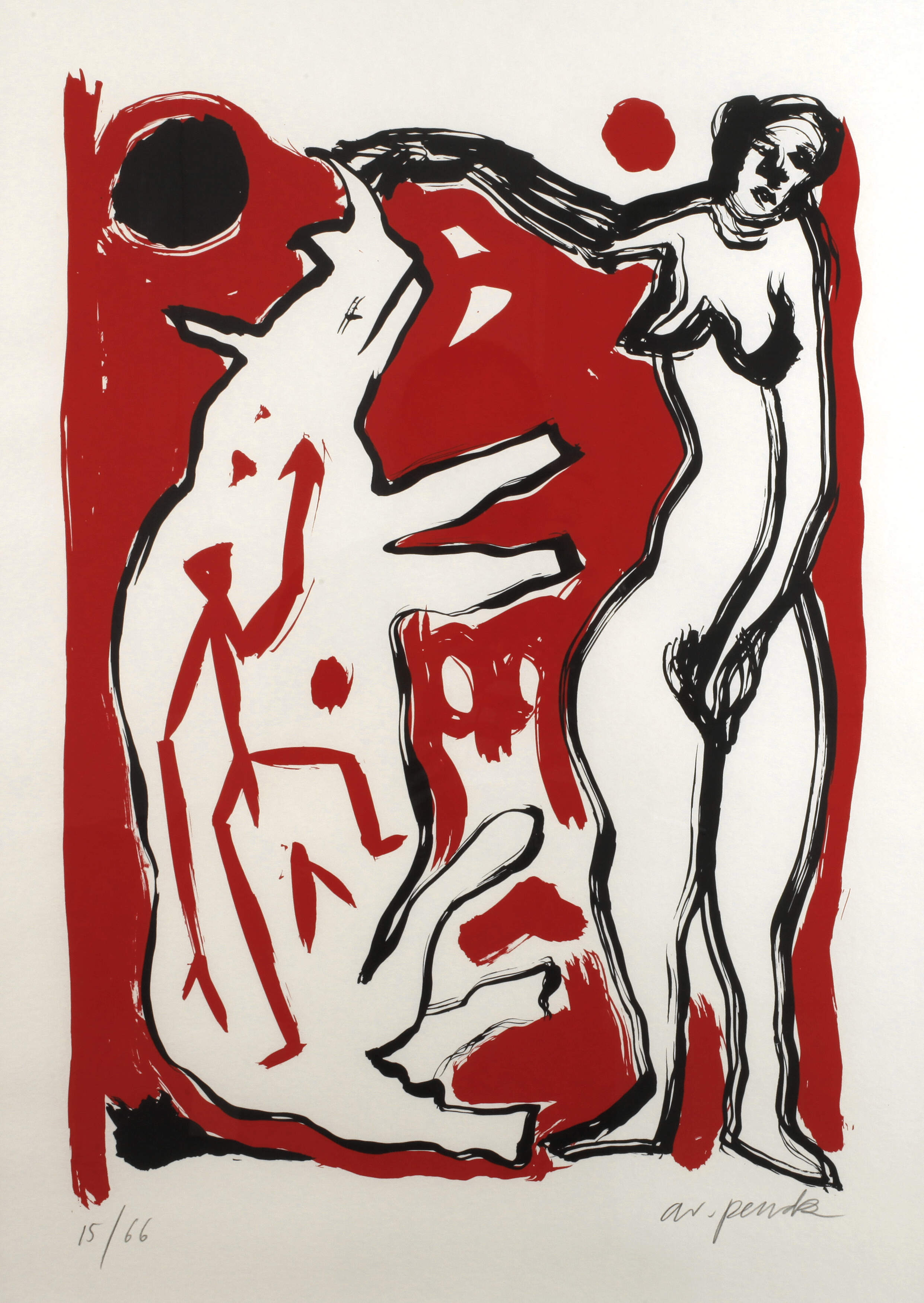 AR Penck, Nashorn und Frau