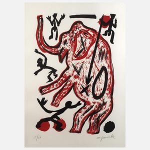 AR Penck, Stehender Elefant