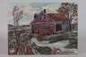 Fredo Bley, "Rotes Bauernhaus im Winter"