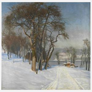 Oswald Grill, "Seeufer im Winter"