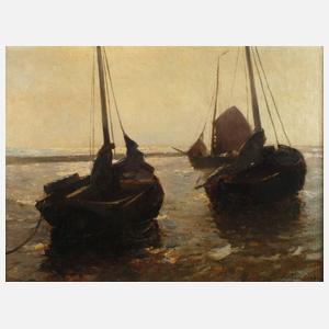 German Grobe, Boote am Ufer