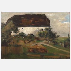 Max Hirschenauer, attr., Landschaft mit Bauernhaus