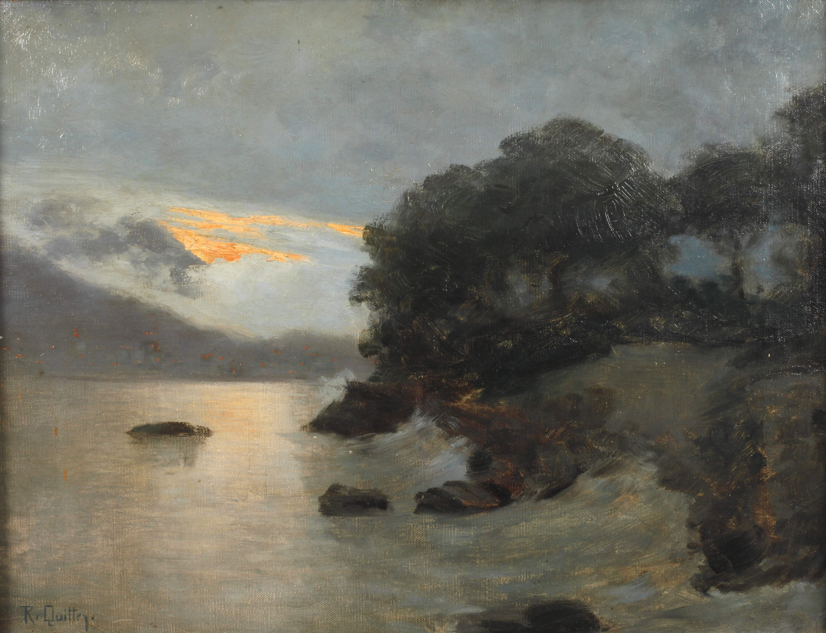 Rudolf Quittry, Seestück im Abendlicht