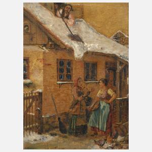 A. Schmaranz, Bauernhaus im Schnee