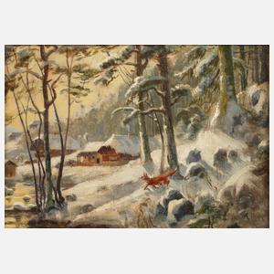 Carl Wilhelm Zimmer, Fuchs im Winterwald