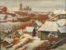 Russische Stadtansicht im Winter