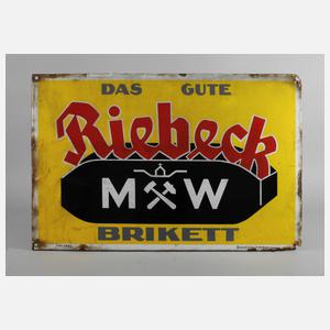 Emailleschild Riebeck