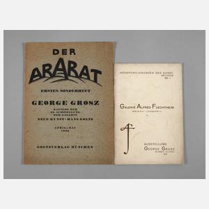 Zwei Ausstellungskataloge George Grosz