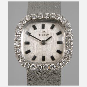 Tissot, Damenarmbanduhr mit Brillantbesatz